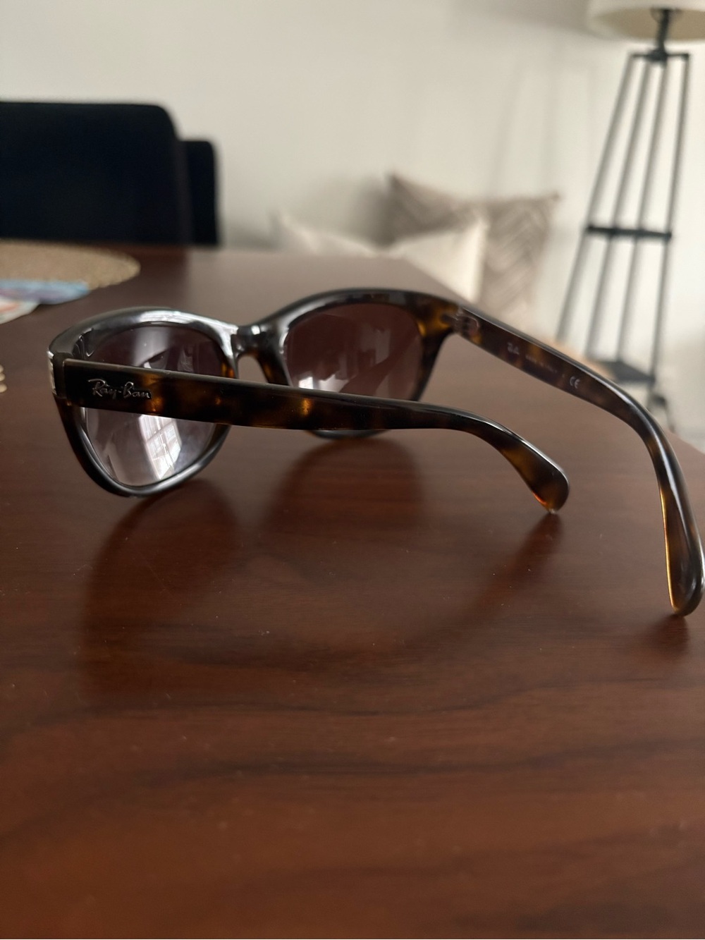 Ray-Ban Tortoiseshell Frame Sunglasses with Brown Lenses